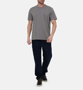 تيشيرت بأكمام قصيرة بطبعة عمودية