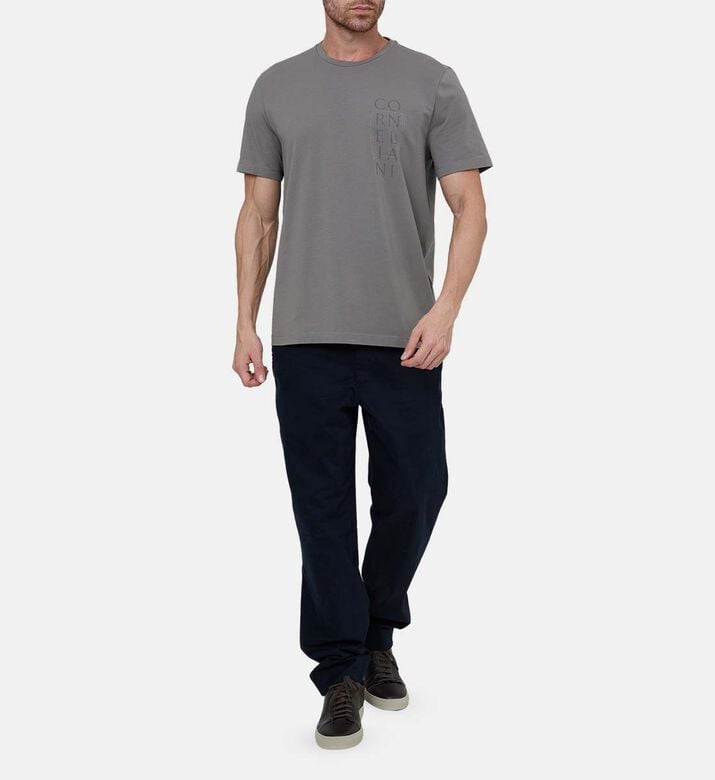 Vertical Text Stretch Short Sleeve T-shirt Vertical Text Stretch Short Sleeve T-shirt