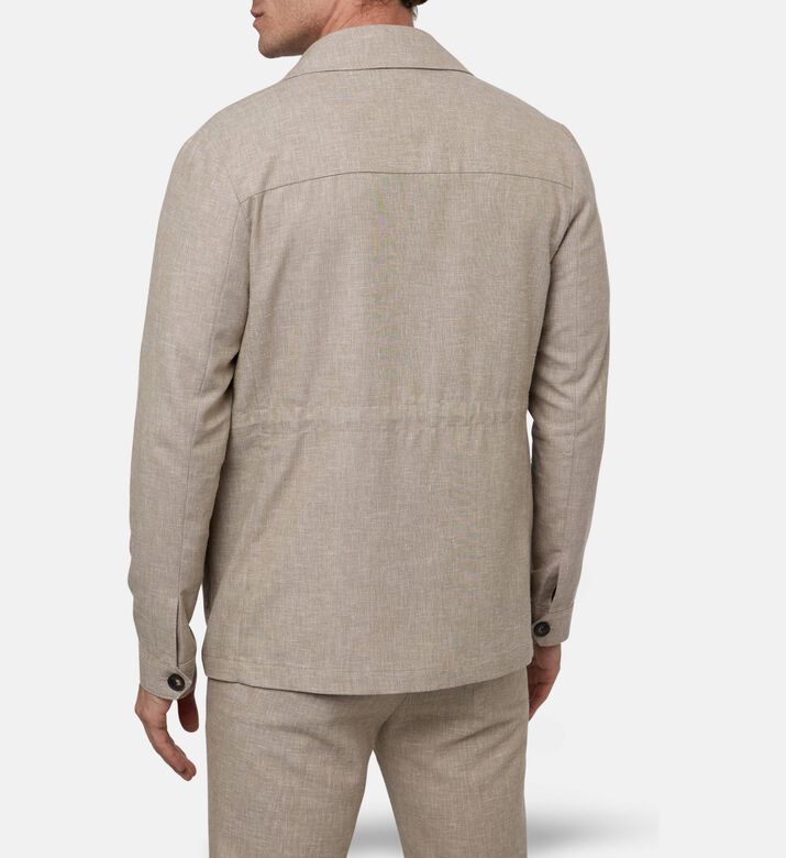 Pal Zileri Flap Pockets Structured Jacket, Camel, 52, Model View