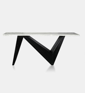 Home Deco and More Alaska Marble Wood Console Table, Packshot View Home Deco and More Alaska Marble Wood Console Table, Packshot View