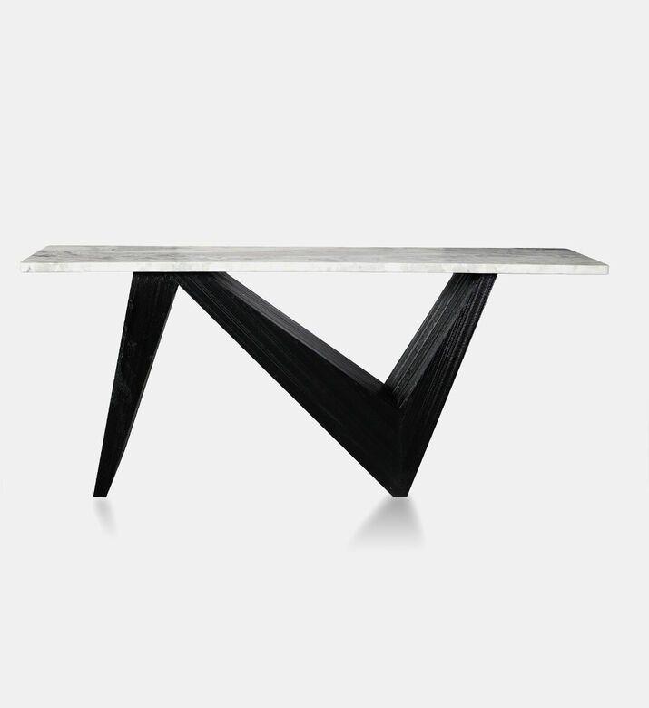 Home Deco and More Alaska Marble Wood Console Table, Packshot View Home Deco and More Alaska Marble Wood Console Table, Packshot View