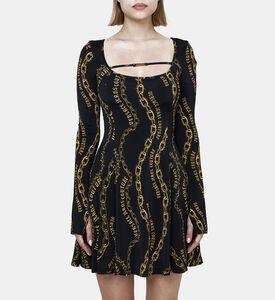 Chain-link Print Mini Dress Chain-link Print Mini Dress