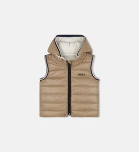 Reversible Sleeveless High-neck Jacket