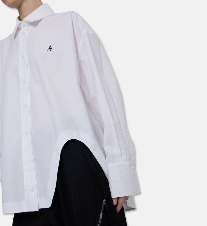 The Attico Logo-embroidery Long-sleeve Shirt, Model View