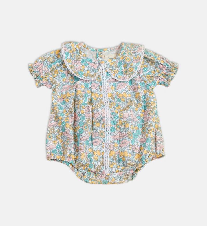 Floral-print Peter Pan Collar Romper