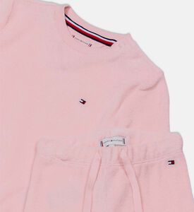 طقم سويت شيرت بنطال رياضي بقماش منشفة