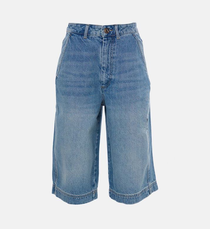 Francis Wide-leg Denim Bermuda Shorts