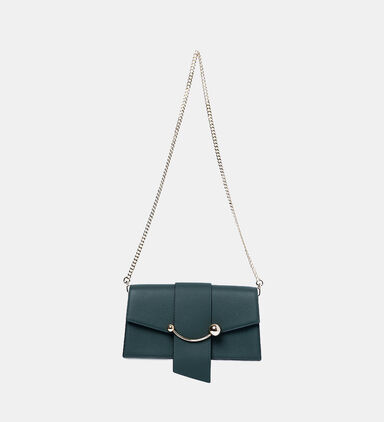 Mini Crescent Leather Crossbody Bag