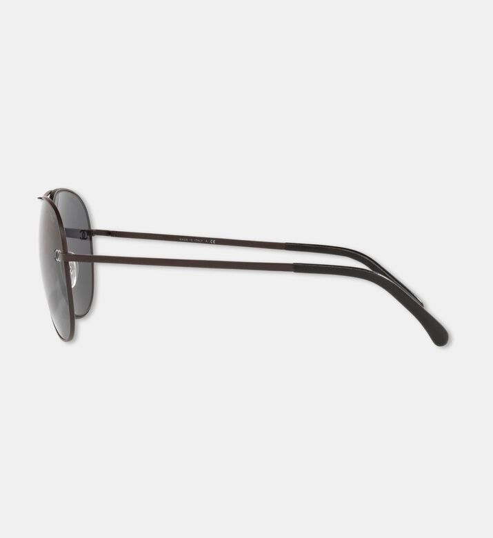 Chanel Aviator Logo-label Sunglasses, Black, Packshot View