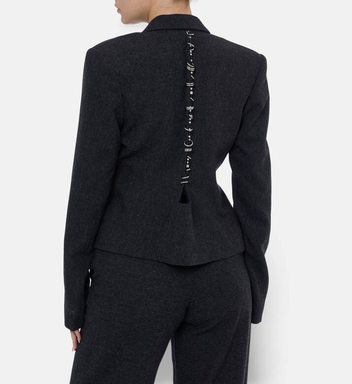 Christopher Esber Single-breasted Metal Rings Blazer, Model View