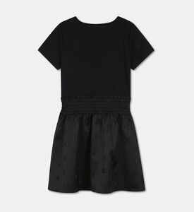 Karl Lagerfeld Logo Smocked-waist Short-sleeve Dress, Packshot View