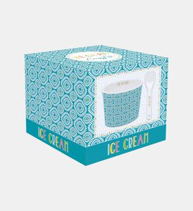 وعاء بوظة بتصميم هندسي بورسلين