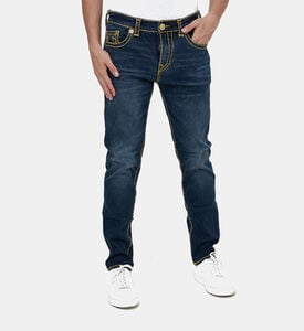 Slim-fit Contrasted Lines Denim Pants Slim-fit Contrasted Lines Denim Pants