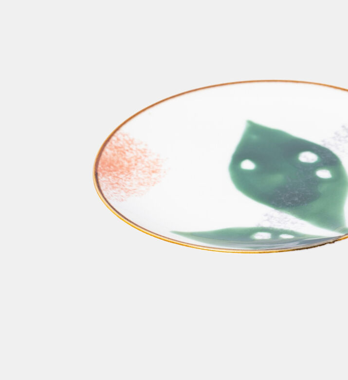 Home Deco and More Coupe Leaf Print Porcelain Plate 4-piece Set - 20.32 Cm, Packshot View