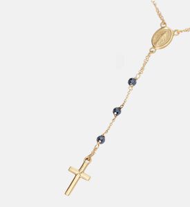 Rosary-style Cross Pendant Necklace