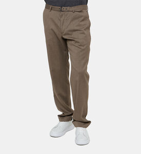 بنطال بحزام بقصة مستقيمة