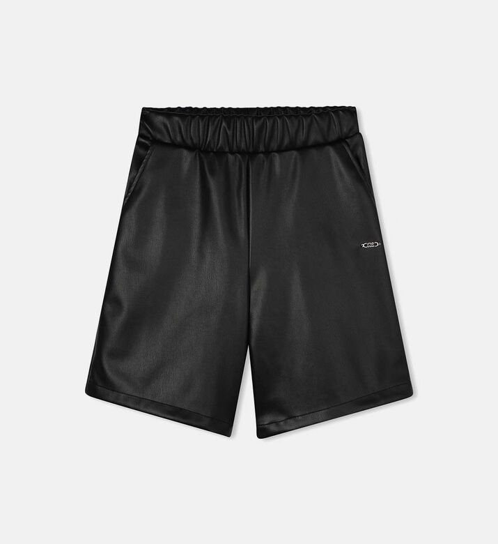 Faux Leather Bermuda Shorts
