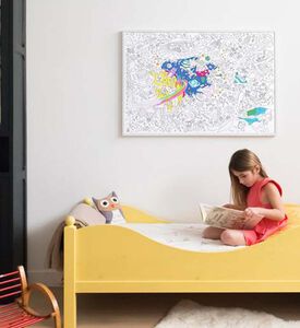 ملصق كبير للتلوين عن الكون