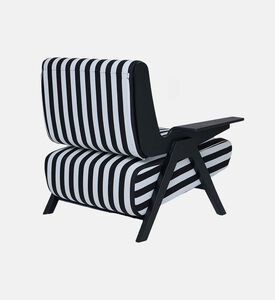 Home Deco and More Sculpted Striped Angular Frame Armchair, Packshot View
