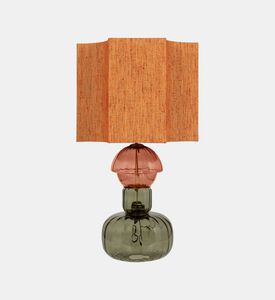 مصباح طاولة زجاجي مستطيل