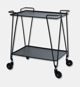 Home Deco and More Horizon Bar Trolly, Black, Packshot View