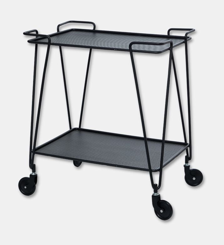 Home Deco and More Horizon Bar Trolly, Black, Packshot View