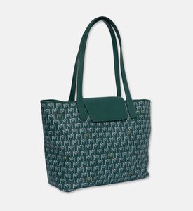 Maya.M All-over Monogram Medium Flap Tote Bag, Khaki, Packshot View