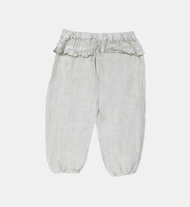 Baby Ruffle-detailed Linen Pants
