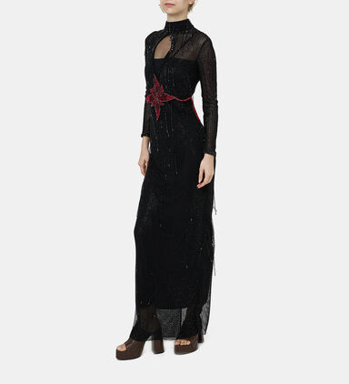 Floral-embellished Maxi Dress