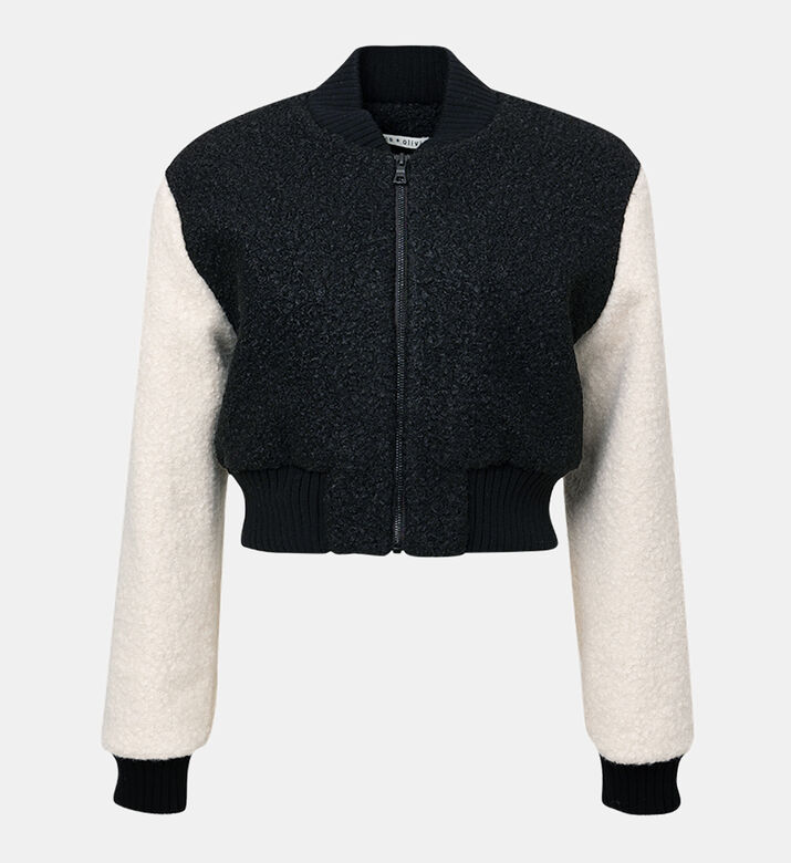 Felisa Cropped Varsity Jacket