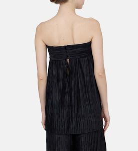 تنورة متوسطة الطول بنقشة مخططة