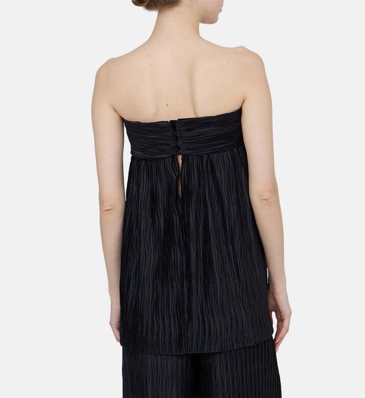 تنورة متوسطة الطول بنقشة مخططة