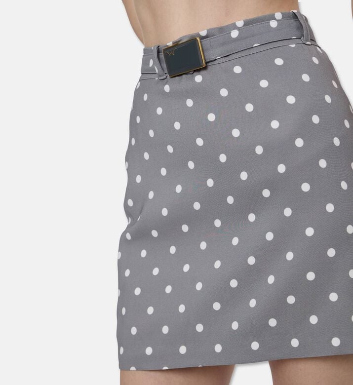 Rowen Rose All-over Polka-dot Mini Skirt, Model View