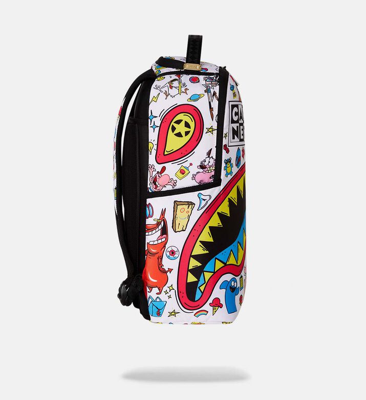 Graffiti Faux Fur Backpack
