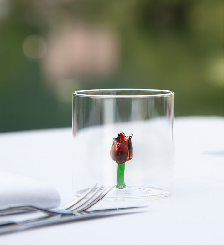 Tulip Borosilicate Glass Tumbler