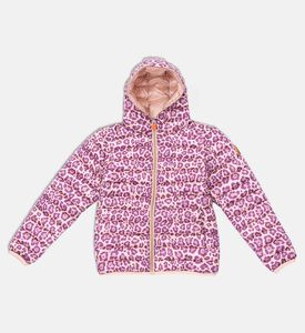 Save the Duck Leopard-print Padded Jacket, Pink, 3y, Packshot View