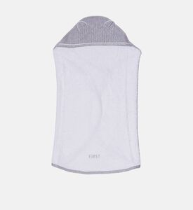 منشفة قطن بغطاء رأس على شكل دب