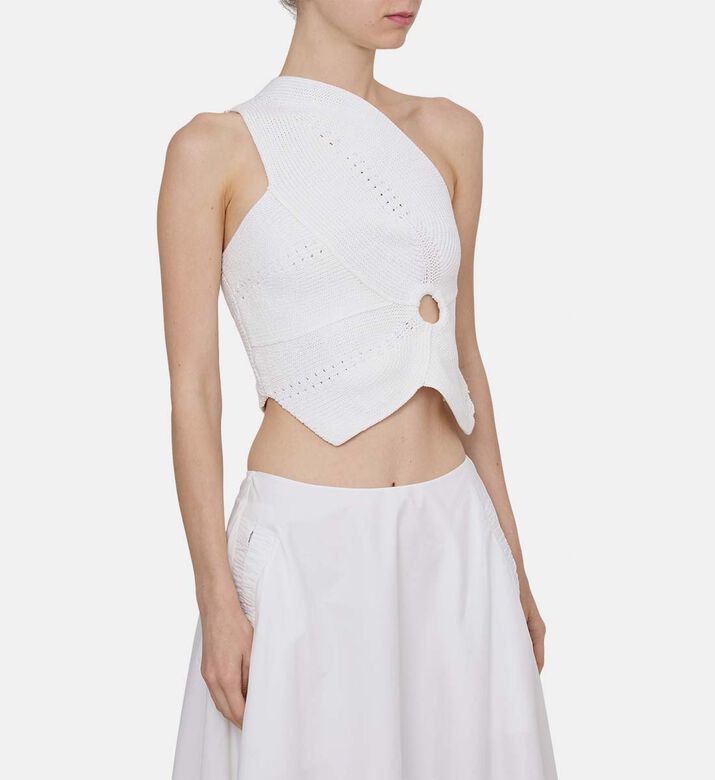 Knit Asymmetric Sleeveless Top