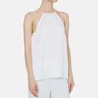 Envers Satin Metal Chain-detail Top
