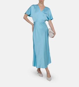 Satin Short-sleeve Midi Dress Satin Short-sleeve Midi Dress