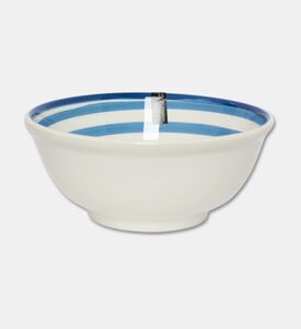 Easy Life Hand-painted Round Ceramic Bowl, Blue, Packshot View