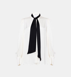 Neck Tie Puffy Sleeve Blouse Neck Tie Puffy Sleeve Blouse