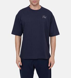 Cotton Chest Logo Crewneck T-shirt