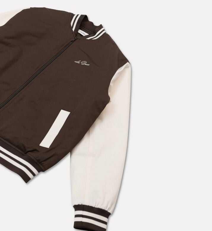 Les Deux Striped Tech Varsity Jacket, Packshot View