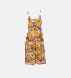 Edo Kiku Cotton Floral-print Slip Dress