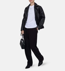 جاكيت بايكر ساوينونا بقصة عادية جلد