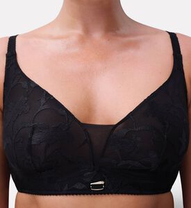 Chantelle Intricate Floral Embroidered Lace Bra, Model View