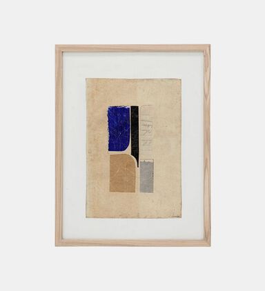 Abstract Art Canvas Wood Glass Frame