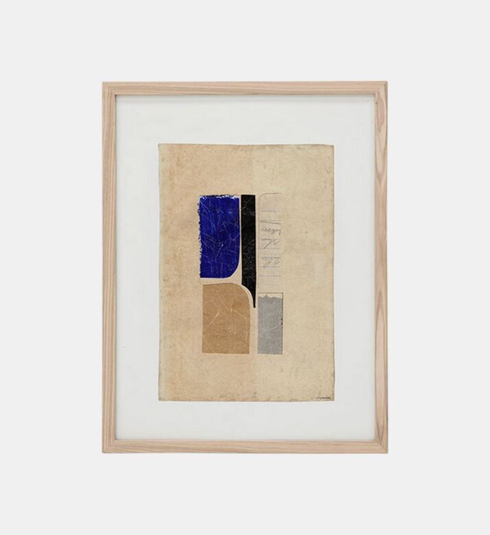 Abstract Art Canvas Wood Glass Frame