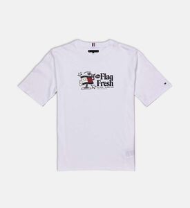 تيشيرت بياقة دائرية بطبعة غرافيكية